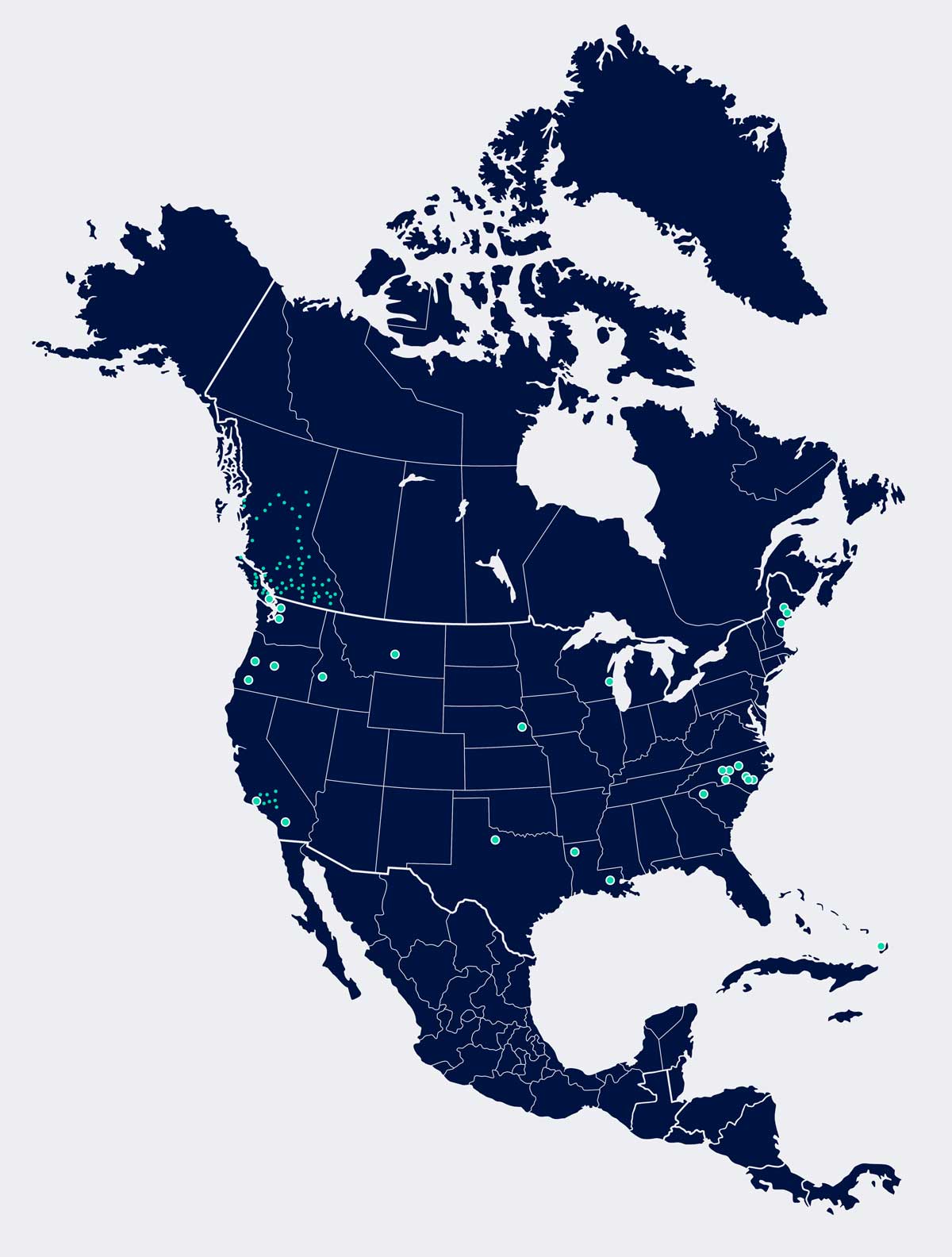 map of umo pass locations in north america